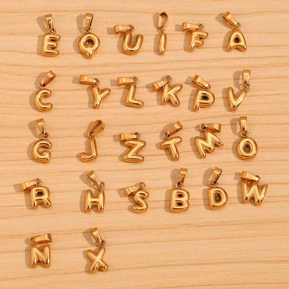 MINI BUBBLE LETTER NECKLACES