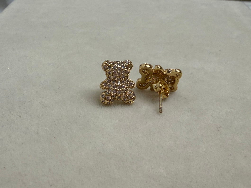ZIRCON BEAR  EARRINGS