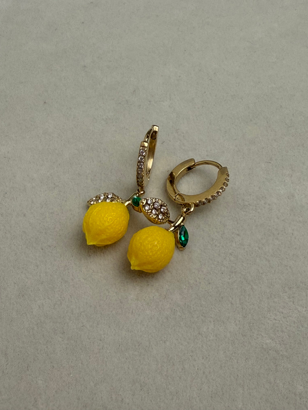 LEMON EARRINGS HOOPS